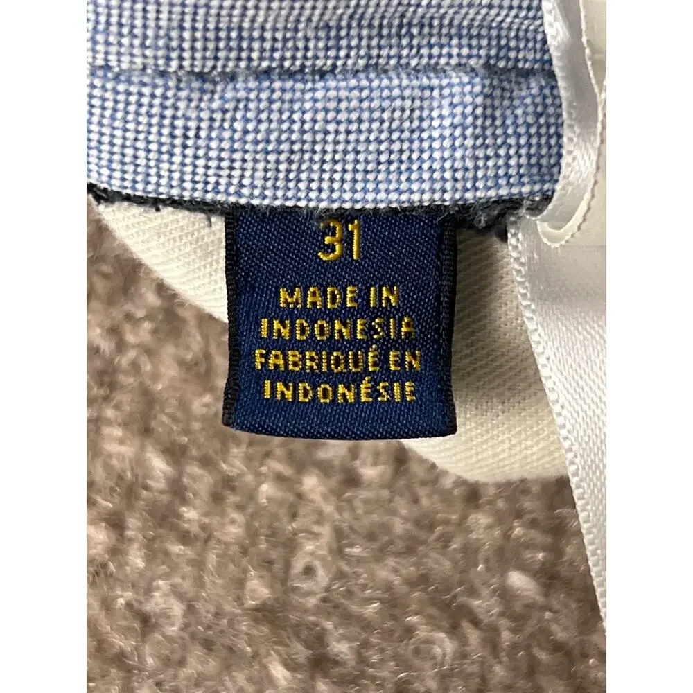 Polo Ralph Lauren Shorts Mens 31 Navy Blue Stretch Classic Fit Chino